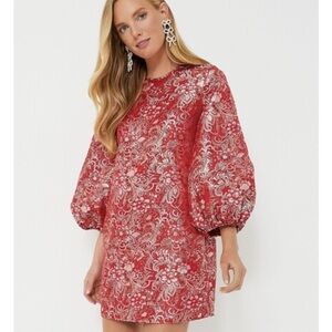 Tuckernuck Red and White Long Sleeve Dress